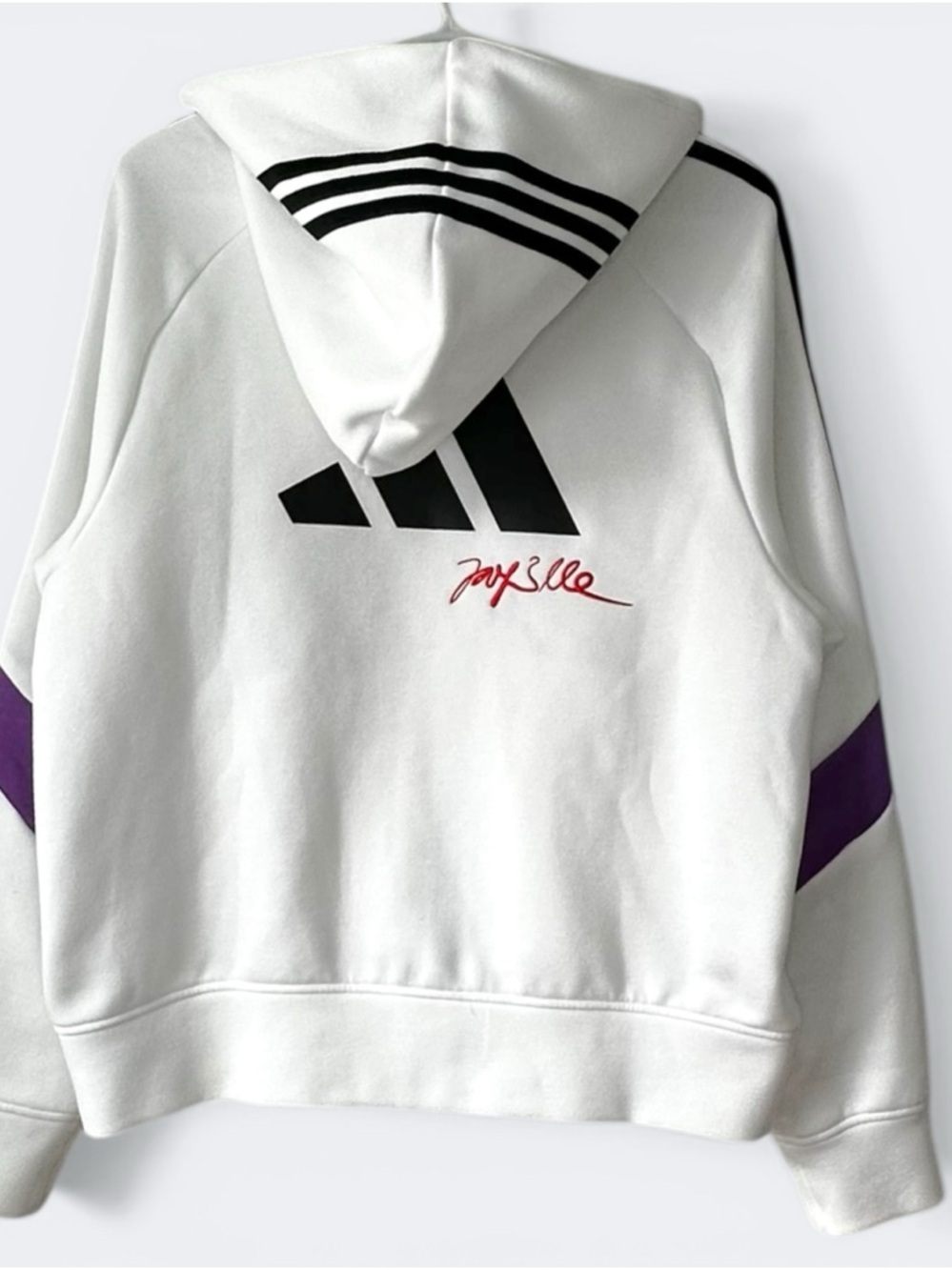 NWOT adidas x JAY3LLE Knit Golf Full Zip Hoodie White Purple Johan Lindeberg L - Picture 2 of 14